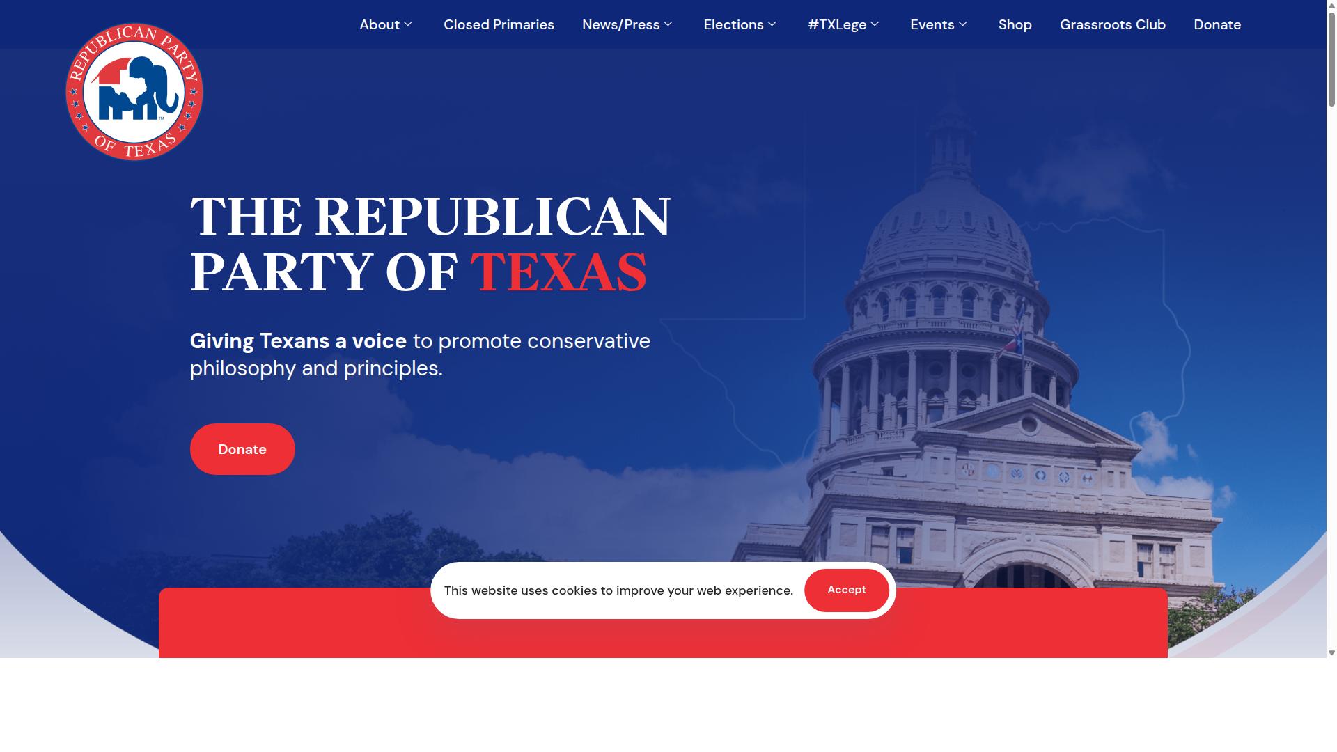 Texas for Highest Quality Representation website